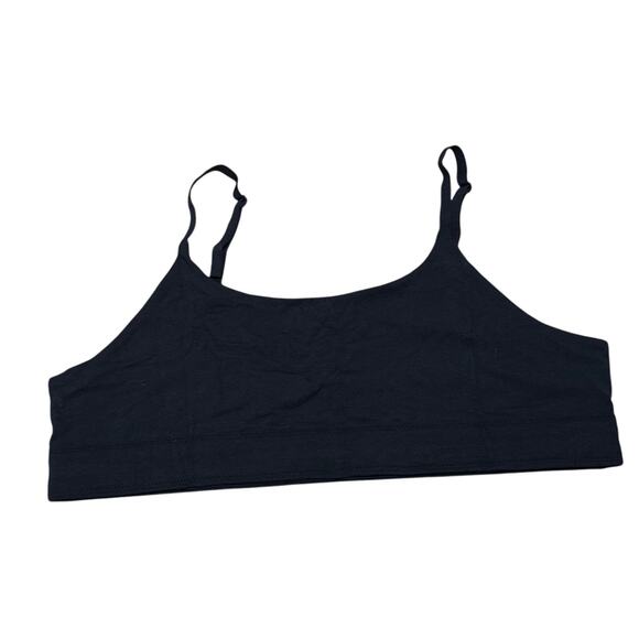 Allbirds Anytime Bralette Natural Black Size Large new with tags Organic Cotton - Picture 1 of 4